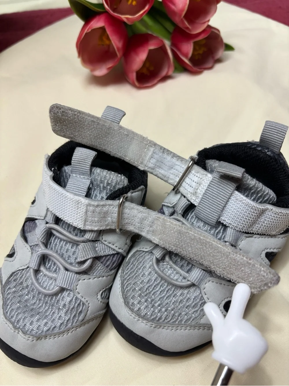 Baby Toddler Grey Mesh Outdoor Sandals Sneakers Size 13cm (US 6-7 / 12-18M)